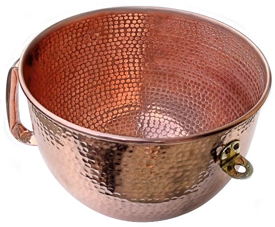 Sertodo Copper Lift Stand Mixing Bowl 6 qt Capacity for KitchenAid Mixers | Hand Hammered Copper