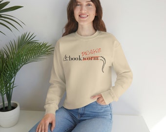 BOOKDRAGON Crewneck Sweatshirt, Bookish Merch, Bookish Sweatshirt