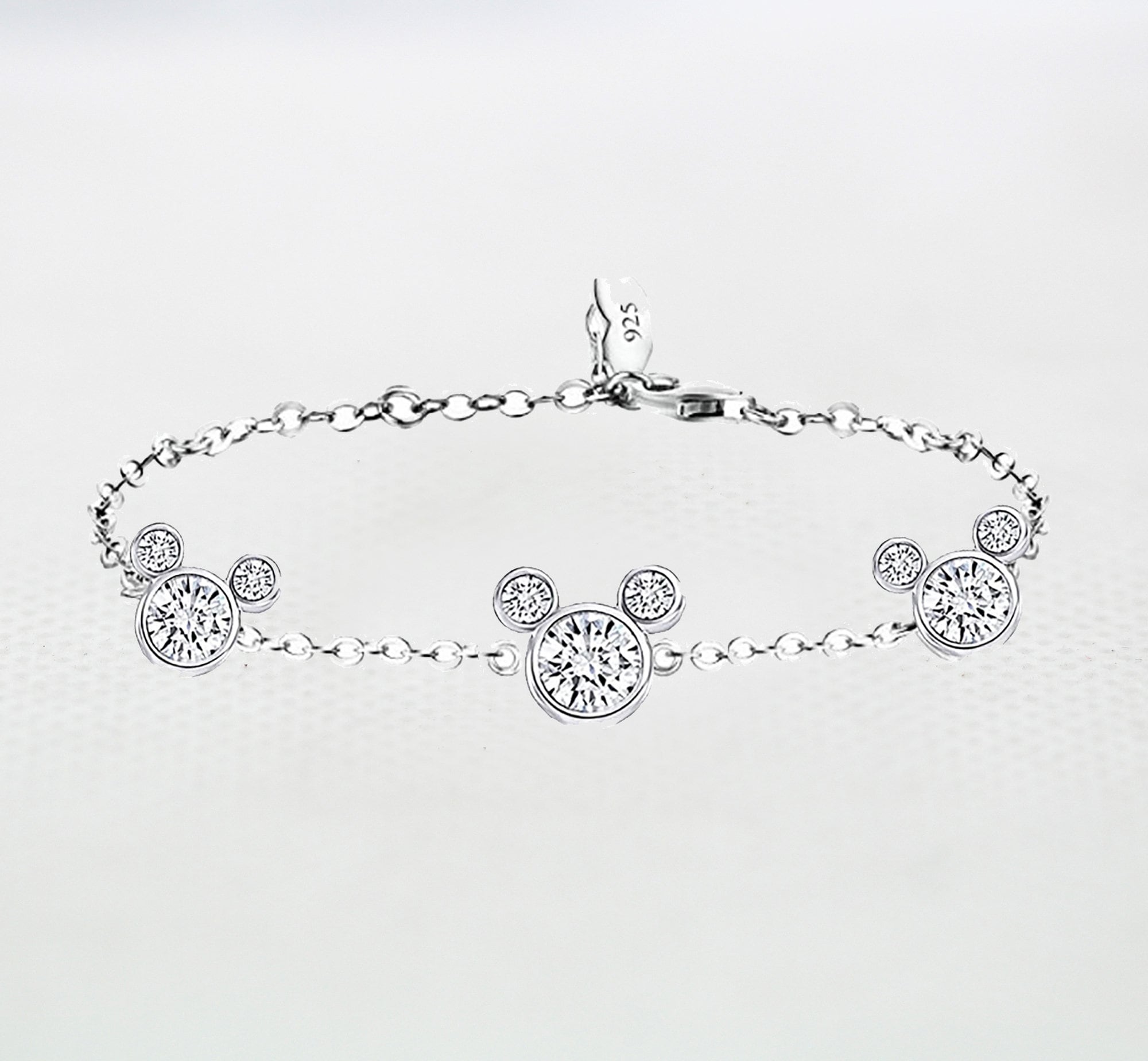 Buy GIVA Sterling Silver Golden Mickey Mouse Charm Bracelet for Womens and  Girls Online
