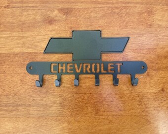 Chevy Silverado Pickup Key hook or dog leash hanger CNC metal cut wall art 