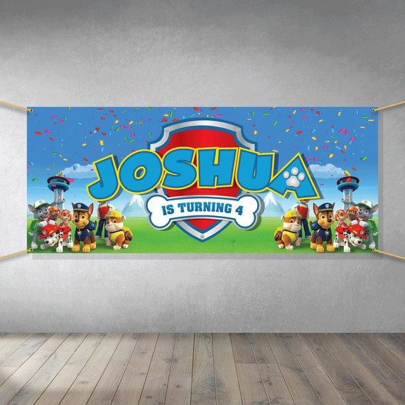 Paw Patrol OR Any Theme LARGE Custom Birthday Party Banner - Etsy