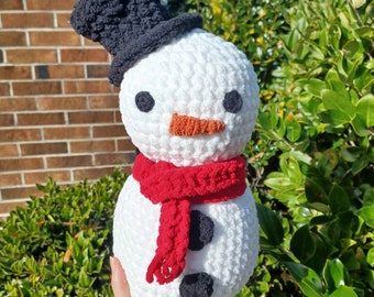 Crochet Amigurumi SnowBuddy Snowman plushie stuffed toy