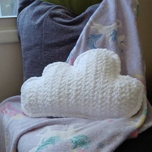 Soft and kawaii crocheted cloud pillow amigurumi
