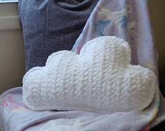 Soft and kawaii crocheted cloud pillow amigurumi