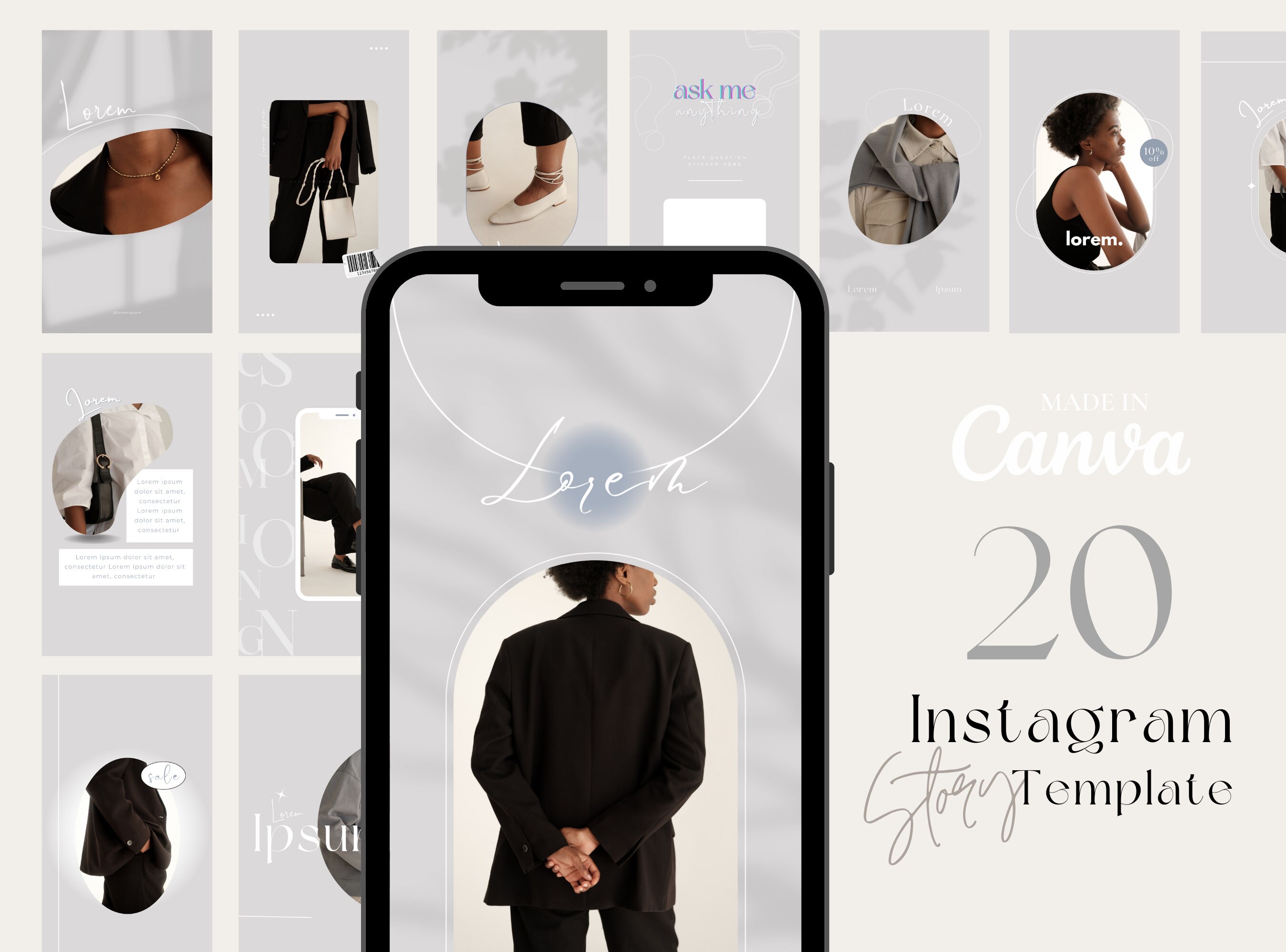 20 Gray White Instagram Post Template Instagram Post Instagram Post