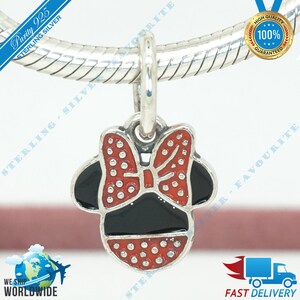 Minnie Portretketting Hanger Charm, Beauty Bead > Past bij Europa Armband > S925 Sterling Zilver > Volledig gestempeld > NIEUW