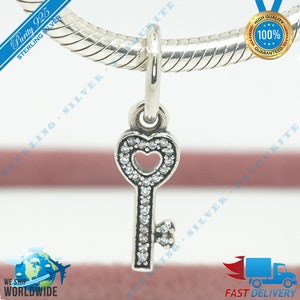 Symbool van vertrouwen ketting hanger charme, sleutel, schoonheid kraal > past bij Europa armband > S925 sterling zilver > volledig gestempeld > NIEUW