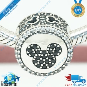 Mickey & Minnie Sparkling Icons Charm, Love Story Bead > Past bij Europa Armband > S925 Sterling Zilver > Volledig gestempeld > NIEUW