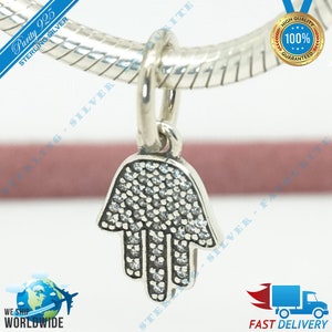 Sprankelend symbool van bescherming ketting hanger charme, vriendelijke handkraal > past bij Europa armband > S925 sterling zilver > volledig gestempeld
