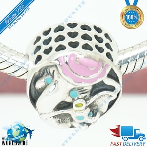 Dumbo en mevrouw Jumbo Charm, Moeder Zoon, Familie, My Precious Love Bead > Past bij Europa Armband > S925 Sterling Zilver > Volledig gestempeld > NIEUW