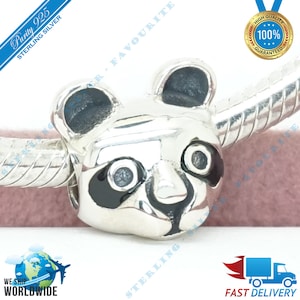 Vreedzame Panda Charm, schattige dierenkraal > Past bij Europa Armband > S925 Sterling Zilver > Volledig gestempeld > NIEUW