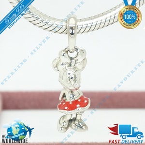 Minnie Mouse figurale charme ketting hanger charme, meisje kraal > past bij Europa armband > S925 sterling zilver > volledig gestempeld > NIEUW