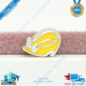 Minnie Mouse gele schoen medaillon Petite Charm, Love Tiny Bead > Past op Europa drijvende medaillons > S925 Sterling Zilver > Volledig gestempeld > NIEUW