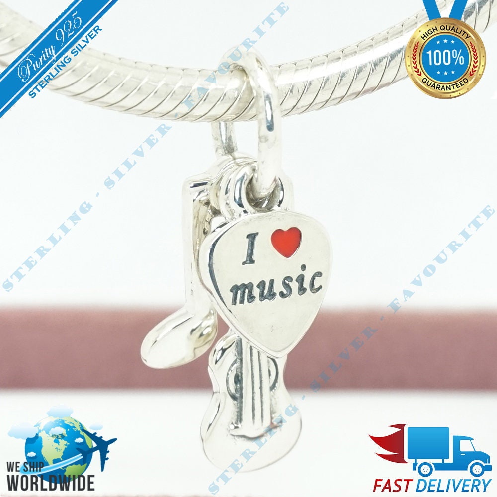 925 Sterling Silber „I Love You“ Charm – Herz-Anhänger Mit Rose, Für Armband Oder Halskette