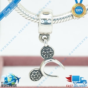 Mickey hoofdband hanger charme, schoonheid kraal > past bij Europa armband > S925 sterling zilver > volledig gestempeld > NIEUW