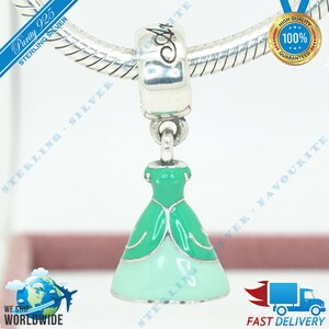 Ariel Dress Hanger Charm, Beauty Bead > Past bij Europa Armband > S925 Sterling Zilver > Volledig gestempeld > NIEUW