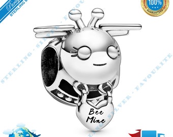 ON SALE 30/% OFF Pandora Fully Stamped Heart And Bee Dangle New Bracelet Charms S925 Sterling Silver