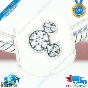 Ik hou van Mickey Charm, Heart, Mouse Bead > Past bij Europa Armband > S925 Sterling Zilver > Volledig gestempeld > NIEUW