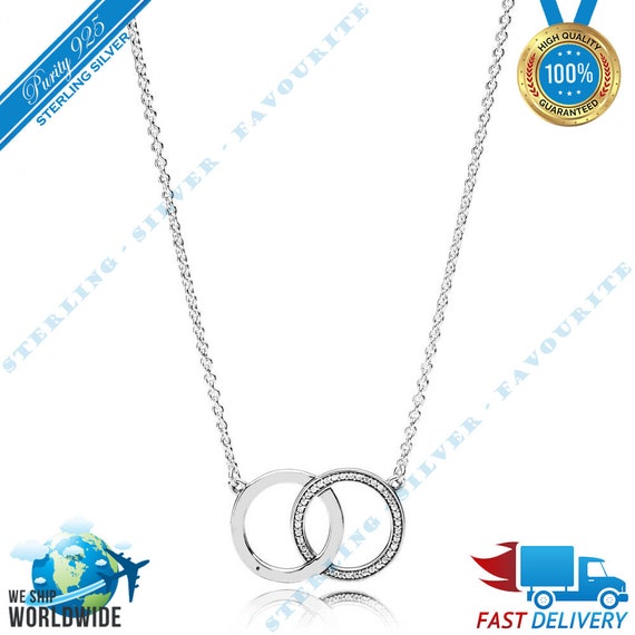 Circles Necklace Pendant, Love, Fashion Jewellery Adjustable 45