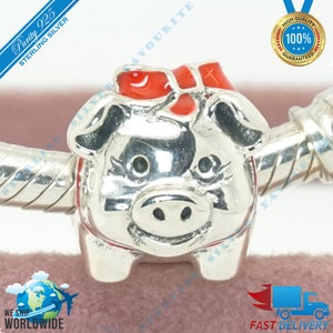Piggy Bank Charm, Money Saver, Investering, Animal Bead > Past bij Europa Armband > S925 Sterling Zilver > Volledig gestempeld > NIEUW