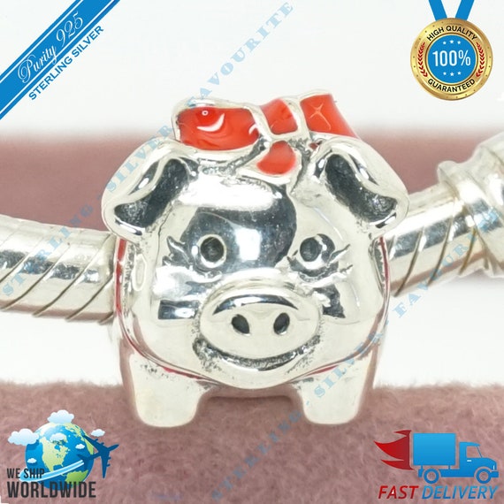 Piggy Bank Charm, Money Saver, Investment, Animal Bead Fits Europa  Bracelet S925 Sterling Silver Fully Stamped NEW