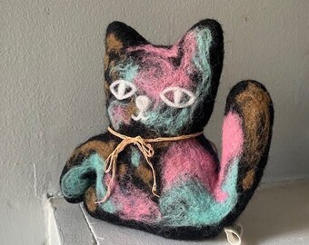 Colorful Calico Plushie, Cat Plushie, Kitten Plush,