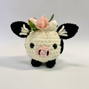 Crochet Cow, Crochet Chunky Cow, Crochet Cow Plush, Crochet Cow Plushie, Crochet Ball Cow, Chunky Cow