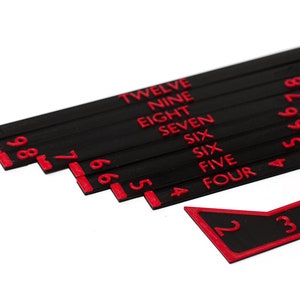 Wargaming Measuring Tool STLs - Imperial inches, 1, 2, 3, 4, 5, 6, 7, 8, 9, 10, 11, 12 for 3D Printing