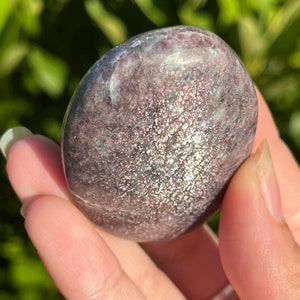High Quality Iolite with Sunstone Palmstone from India, Rare Iolite with Sunstone Inclusions, Sparkly Sunstone in Iolite Crystal Palm Stone