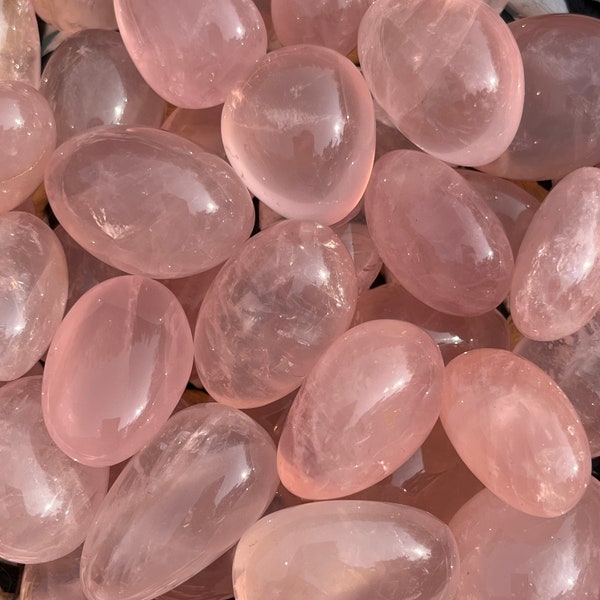 Gemmy Rose Quartz Tumbles from Mozambique, High Quality Rose Quartz Tumble, Pink Quartz, Heart Chakra Healing Crystal