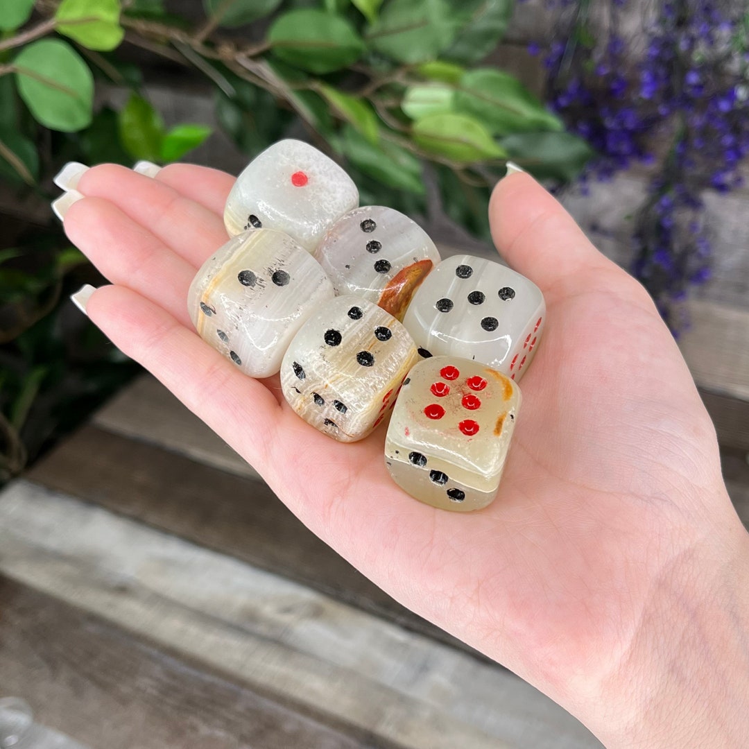 Green Onyx Dice Etsy