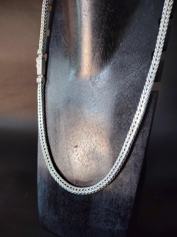 999 Silver Foxtail Chain Necklace - Handmade Bali Jewelry - Etsy