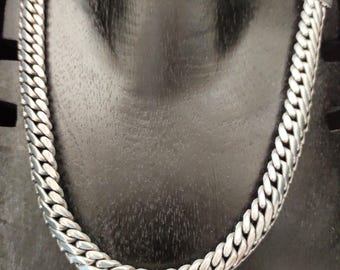 Handcrafted 999 Pure Silver Woven Chain Necklace - Men's Jewelry