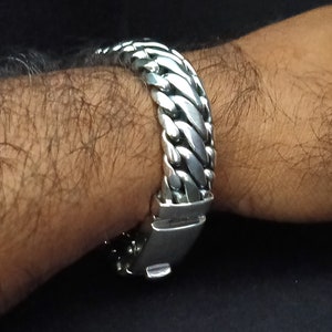 16 mm mens silver Bracelet, 999 pure silver bracelet, personalized gifts.