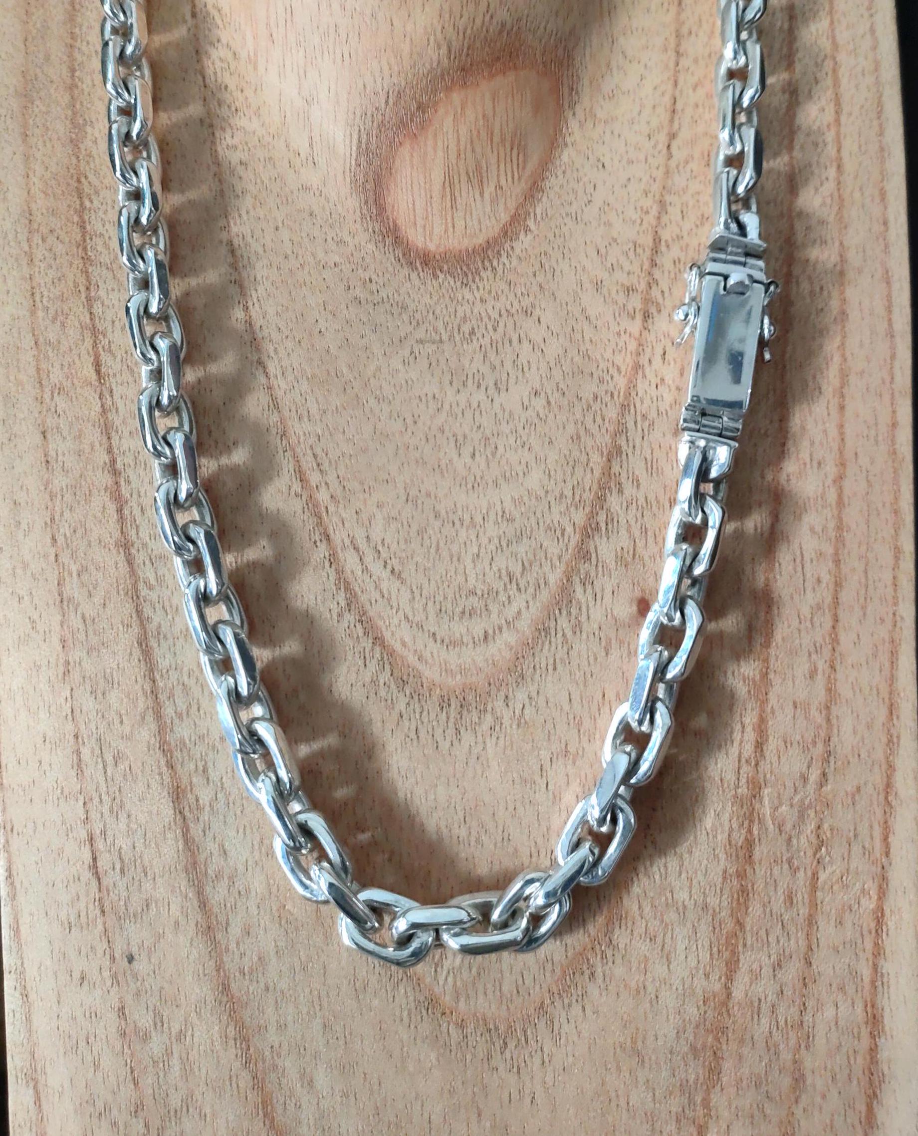 Men's Fashion, 999 Silver Necklace, 8 Mm Anchor Chain. - Etsy Canada