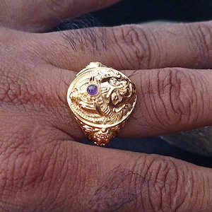 Hanuman ring, Hindu jewelry, Handmade gifts.