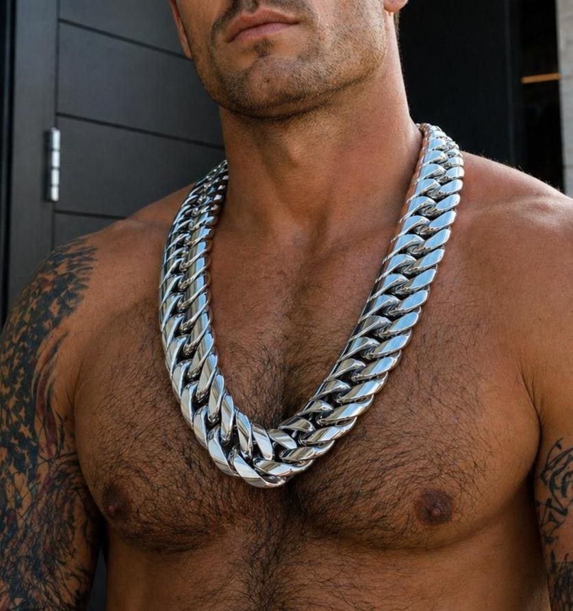 2 Kilo 999 Silver Curb Link Chain - Chunky Men's Necklace - Etsy