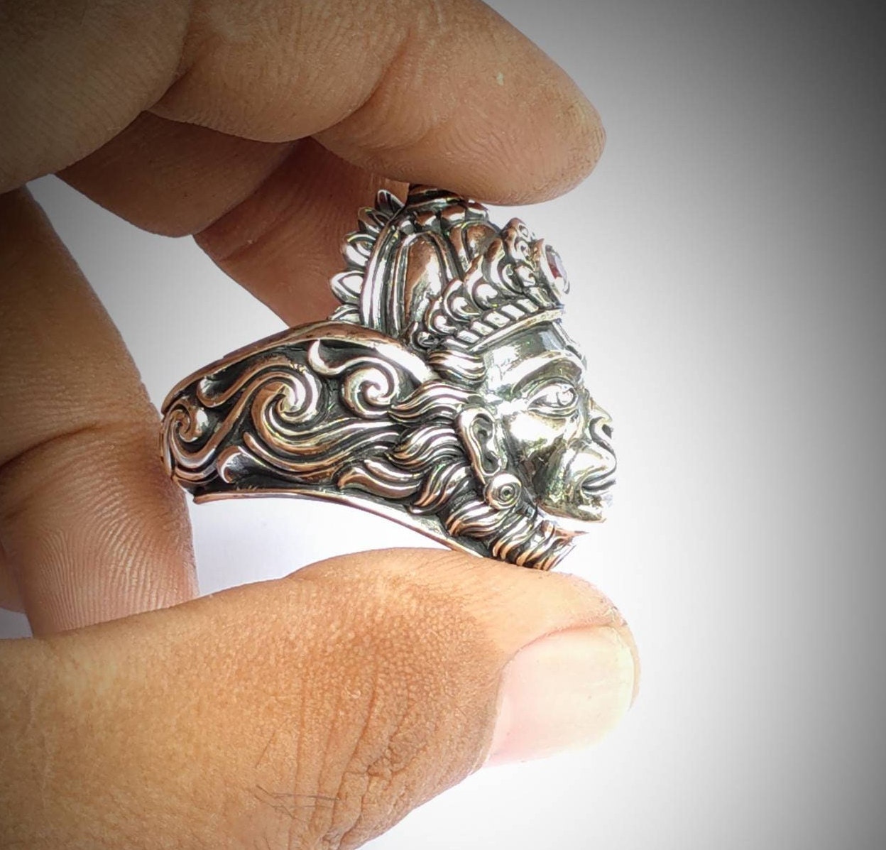 ijewellery.in Dm for order Antique hanuman ring real siver 92.5 hallmar All  size available 6950₹ only 1000₹ advance for order ... | Instagram