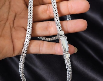 999 Silver Foxtail Chain Necklace - Handmade Bali Jewelry - Etsy