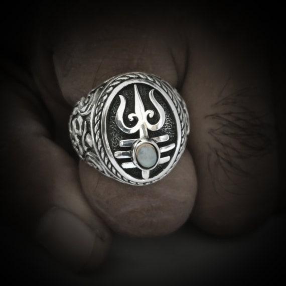 Shiva Lingam, Om Shiva Ring, Spiritual Jewelry, Religious Symbol