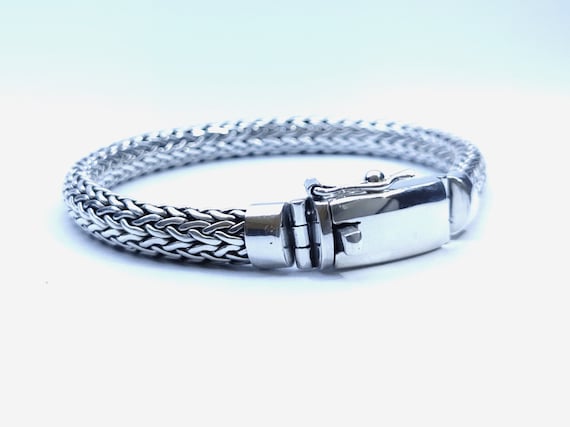 999 Solid Silver Foxtail Bracelet - Handmade Wheat Chain - Etsy