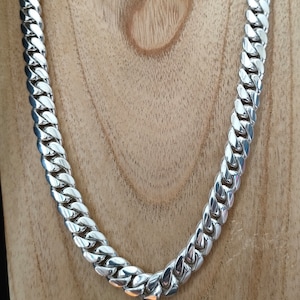 Men&#39;s silver chain, 999 silver necklace, curb link chain.