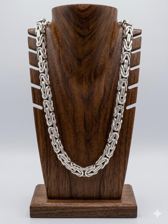 【週末セール】CTHY ORIGINAL CHAIN 4WAY NECKLACE 999 Silver Byzantine Necklace, Chunky Handmade Men's Chain - Etsy