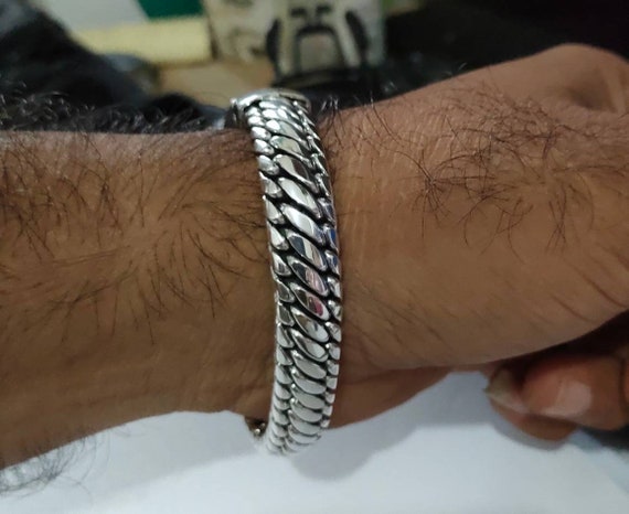 Trident Shiva Bracelet Trishul Bracelet Mens Silver Bracelet