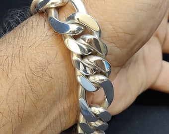 Mens 14k Gold Plated Solid 925 Sterling Silver 20mm BIG