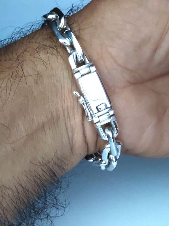 Handmade 999 Silver Anchor Bracelet - Heavy Chain for Men - Etsy