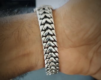 Handgemaakte 999 zilveren armband: 18 mm gepersonaliseerde sieraden