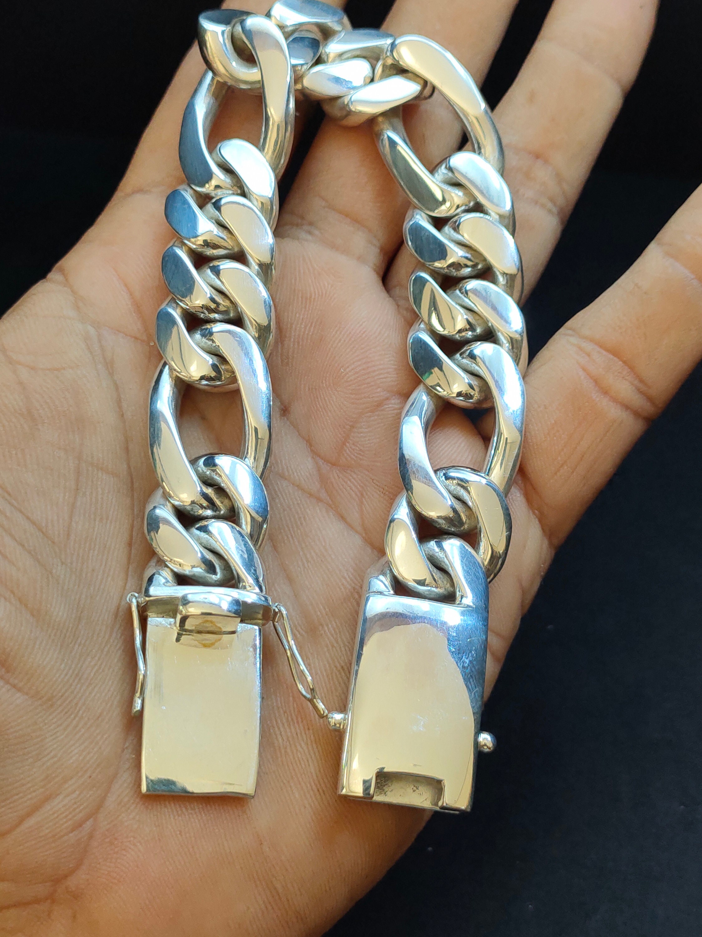 I'M OK for RHC Silver Figaro Bracelet（L） I'M OK for RHC Silver Figaro Bracelet（L） Heavy 999 Pure Silver