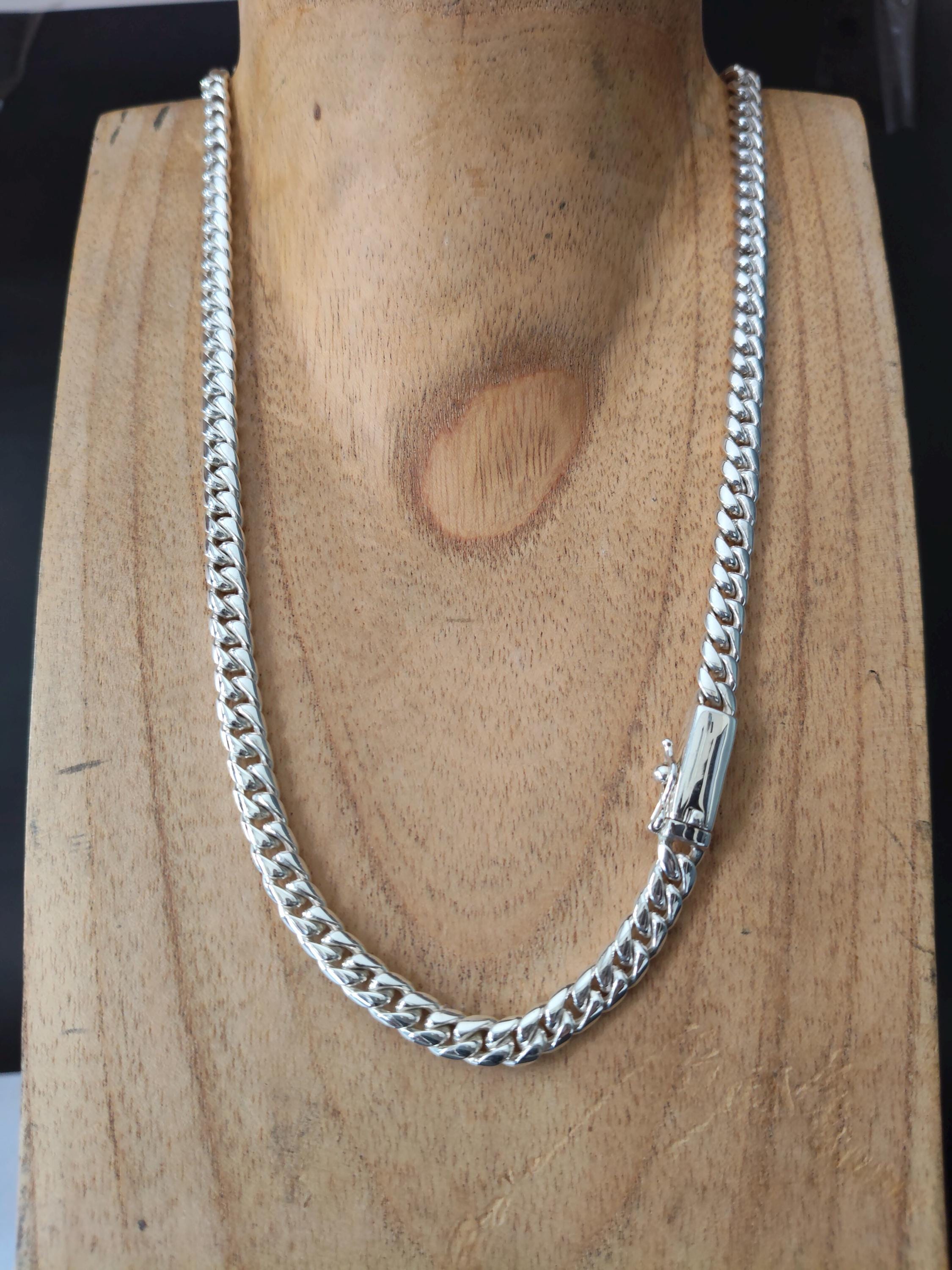6 Mm 999 Pure Silver Curb Chain Necklace - 6mm Handmade - Etsy