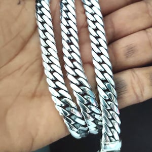 10 mm schakelketting, 999 zilveren ketting, zilveren herenketting,